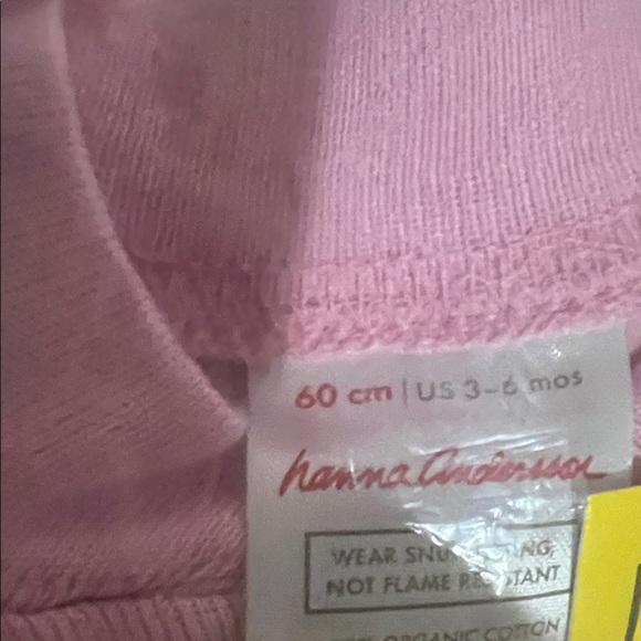 Hanna Andersson Pink and Cream Pajama Set with Heart and Bunny Prints - Picture 3 of 3